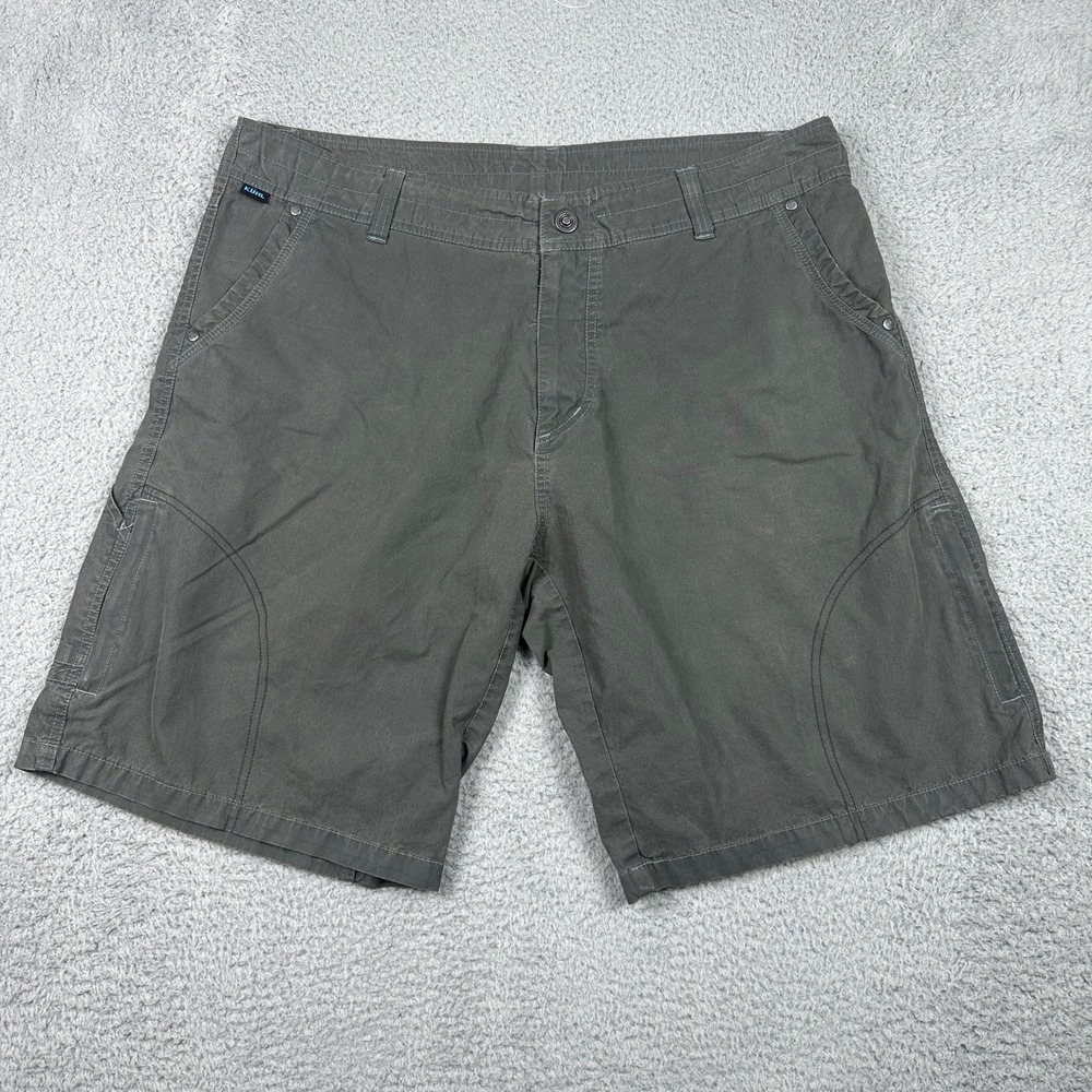 Kuhl Ramblr Vintage Patina Dye Shorts Mens 38 Gray Hiking Cargo Utility